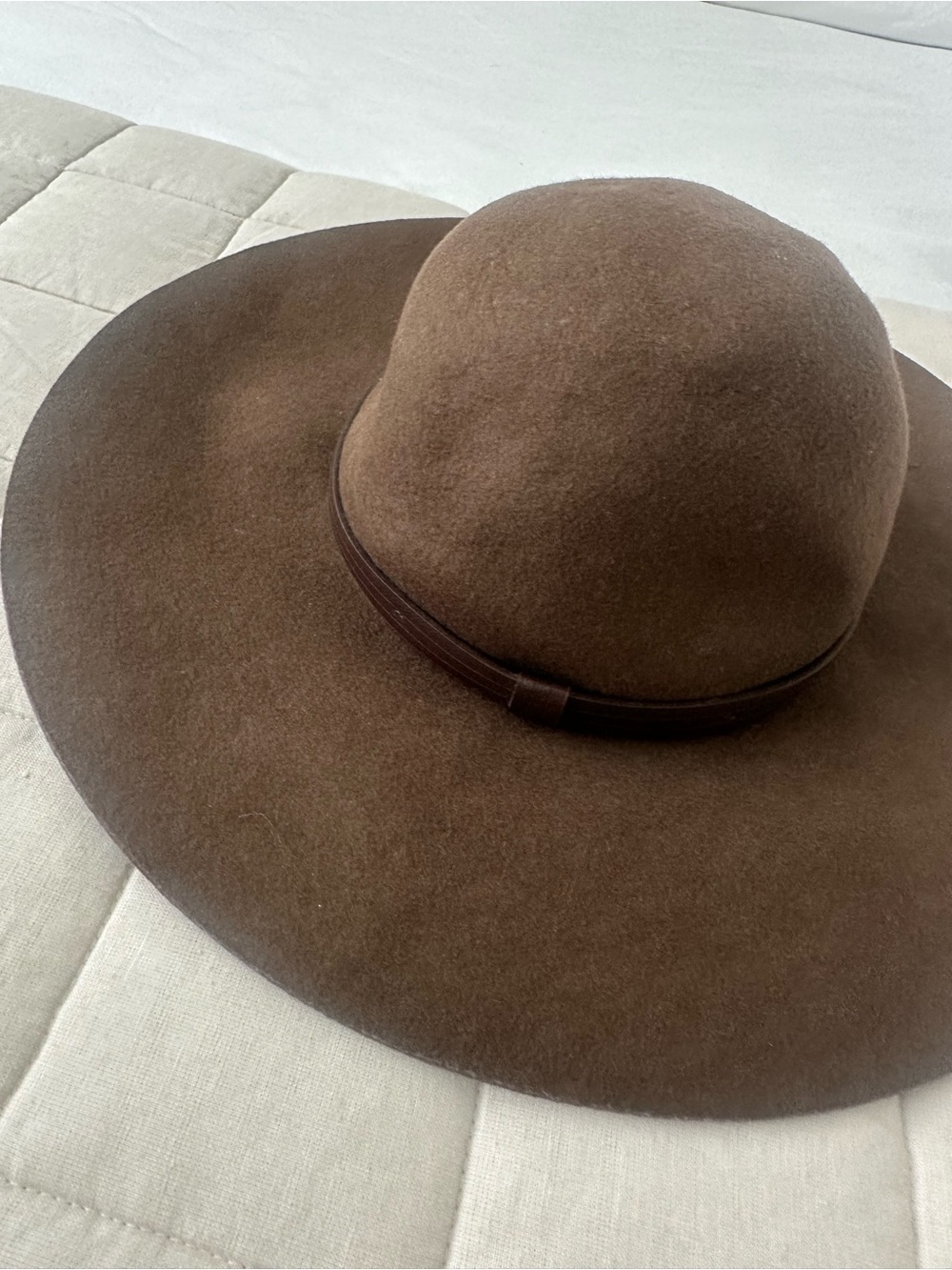 Sonoma Wide Brim Felt Fedora Hat - Chocolate Brown